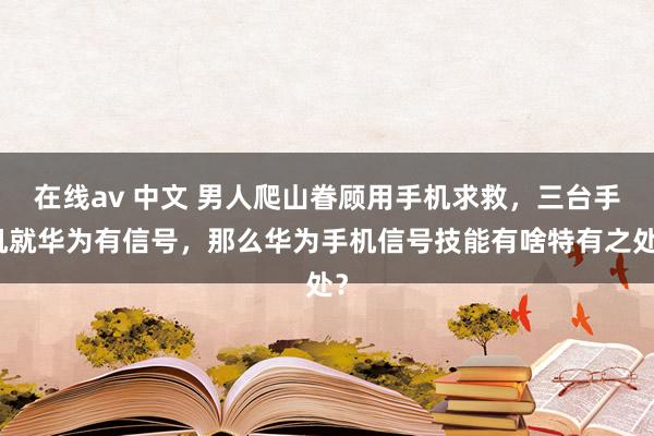 在线av 中文 男人爬山眷顾用手机求救，三台手机就华为有信号，那么华为手机信号技能有啥特有之处？