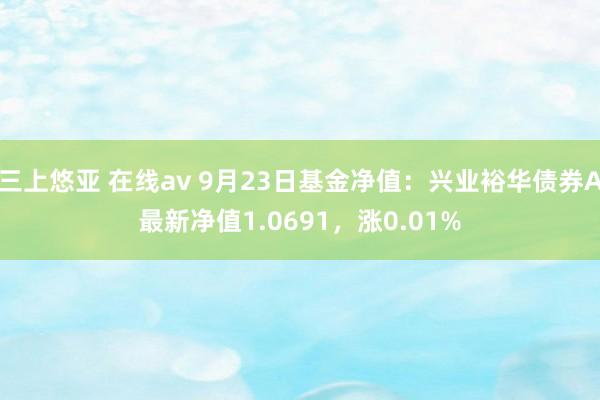 三上悠亚 在线av 9月23日基金净值：兴业裕华债券A最新净值1.0691，涨0.01%