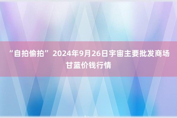 “自拍偷拍” 2024年9月26日宇宙主要批发商场甘蓝价钱行情