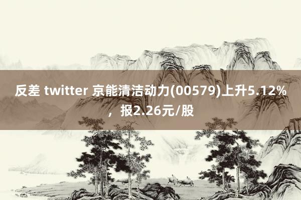 反差 twitter 京能清洁动力(00579)上升5.12%，报2.26元/股