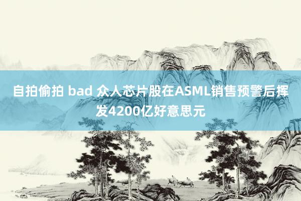 自拍偷拍 bad 众人芯片股在ASML销售预警后挥发4200亿好意思元