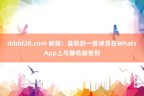 dddd28.com 邮报：曼联的一些球员在WhatsApp上与滕哈赫告别