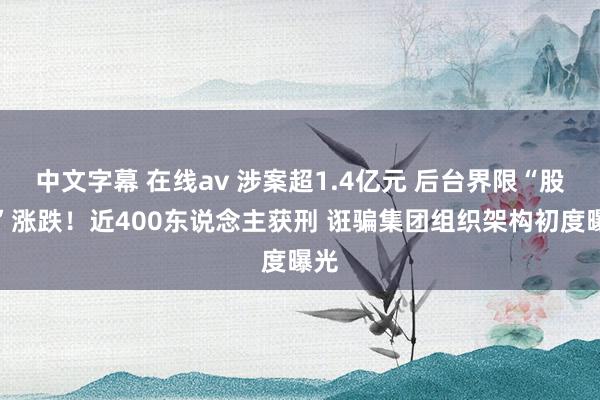 中文字幕 在线av 涉案超1.4亿元 后台界限“股票”涨跌！近400东说念主获刑 诳骗集团组织架构初度曝光