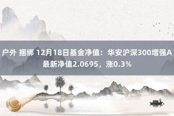 户外 捆绑 12月18日基金净值：华安沪深300增强A最新净值2.0695，涨0.3%