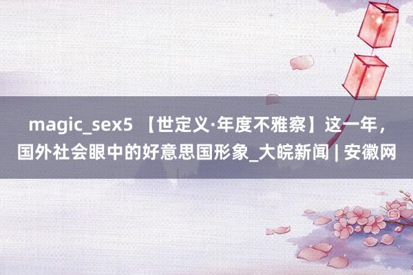 magic_sex5 【世定义·年度不雅察】这一年，国外社会眼中的好意思国形象_大皖新闻 | 安徽网