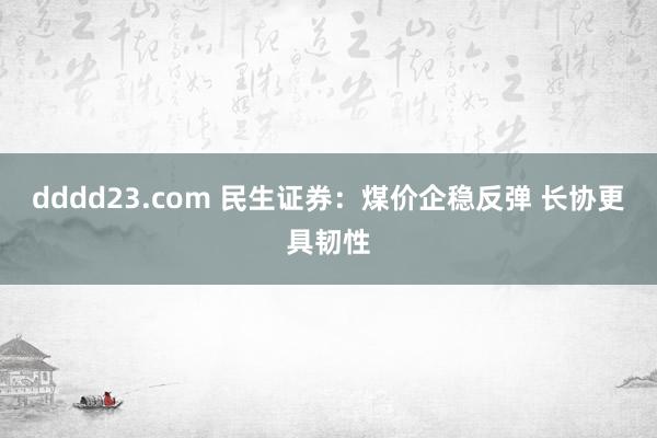 dddd23.com 民生证券：煤价企稳反弹 长协更具韧性