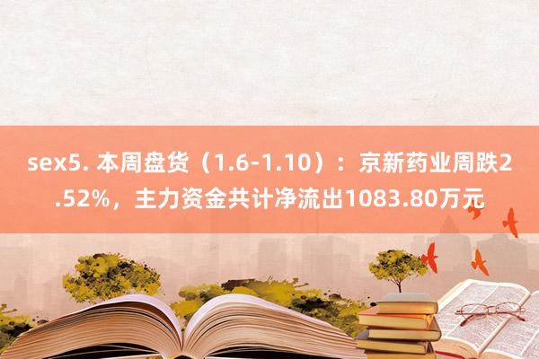 sex5. 本周盘货（1.6-1.10）：京新药业周跌2.52%，主力资金共计净流出1083.80万元