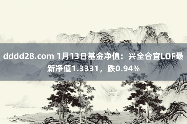 dddd28.com 1月13日基金净值：兴全合宜LOF最新净值1.3331，跌0.94%